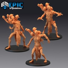 diretroll set multi head troll ancestor ancient dire cave encounter toys & games fantasy medieval monster rpg warhammer enemy tabletop dungeon dnd pathfinder npc pre-supported supported pre 3d print model - Mito3D
