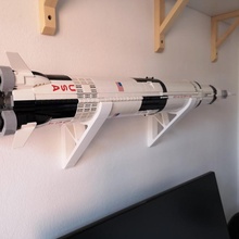 Lego Saturn Mauer Haken schonen Teile Anzeige montieren Wandhalterung Saturnv 3d print model - Mito3D