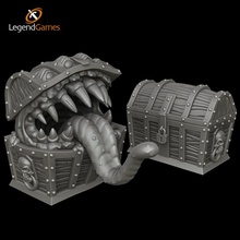 chest mimic - open closed version toys & games dragons dungeons 3d print model - Mito3D
