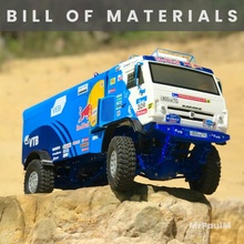 rc truck kamaz mk2 4x4 materials spare parts car rccar rally dakar rctruck 3d print model - Mito3D
