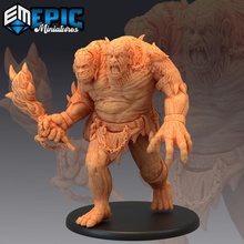 ettin ancestor walking ancient headed ogre cave encounter toys & games fantasy medieval monster rpg warhammer enemy tabletop dungeon dnd pathfinder npc pre-supported supported pre 3d print model - Mito3D
