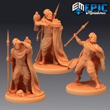 fir bholg set giant kin firbolg scout toys & games falcon fantasy medieval monster rpg spear warhammer enemy tabletop dungeon dnd pathfinder npc pre-supported supported pre 3d print model - Mito3D