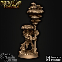 fungaren sporrior icon-bearer toys & games fantasy horror scifi mushroom tabletop dnd pathfinder myconid ttrpg eldritch battleyakminiatures 3d print model - Mito3D