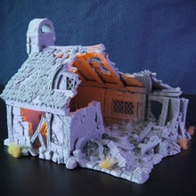 arruinado cabaña juguetes juegos casa juego guerra 28mm ruina tarok pergaminos negros 3d print model - Mito3D