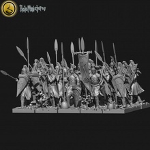 highborn elves spearmen sea guard unit toys & games elf spear unit high elves elven 9thage spearmen highborn seaguard 3d print model - Mito3D