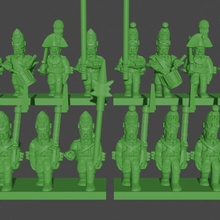 6-15mm pavlovsk grenadiers & fusiliers 1802-1808 education black epic russian russia supportless europe napoleon 6mm 10mm 15mm powder napoleonic grenadier fusilier asunder 3d print model - Mito3D