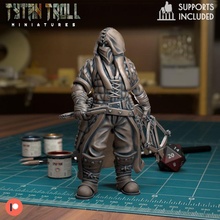 salteador besteiro pre supported brinquedos jogos arqueiro fantasia miniaturas escala vida masmorras Dragões besta dnd 32mm bandido npcs 3d print model - Mito3D