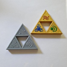 Zelda triforce d'or Puissance ventilateur art jeu vidéo déco 3d print model - Mito3D