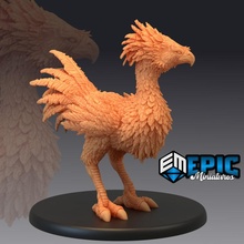 terror bird wild large feathered raptor ancient giant chicken toys & games fantasy medieval monster rpg warhammer enemy tabletop dungeon dnd feather chocobo pathfinder npc pre-supported supported pre 3d print model - Mito3D