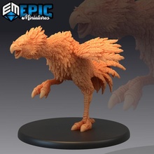 terror pájaro agresor grande plumado raptor antiguo gigante pollo juguetes juegos fantasía medieval monstruo rpg martillo guerra enemigo mesa calabozo 3d print model - Mito3D