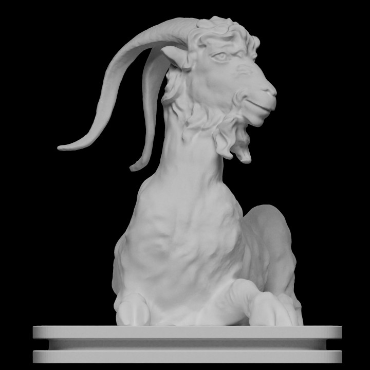 repos chèvre analyse 3dprintable Bernini photogrammétrie bouc torlonia 3D print model - Mito3D