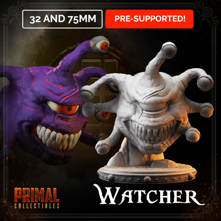 watcher - masters dungeons quest store classic dragons epic fantasy hero retro rpg war warrior miniature enemy paint boardgame roleplaying oldschool wargame retrogame tabletopgame beholder classicgame 3D print model - Mito3D