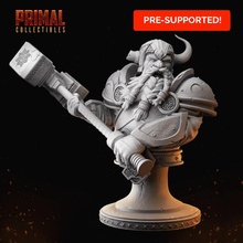 dwarf - bruhmmir bust masters dungeons quest toys & games classic dragons epic fantasy hero retro rpg war warrior miniature enemy paint boardgame roleplaying oldschool wargame retrogame tabletopgame classicgame 3d print model - Mito3D