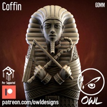 coffin toys & games board egypt egyptian fantasy figure rpg props miniature tabletop dnd 3d print model - Mito3D