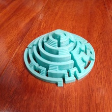 maze tower toys & games building math openscad customizer art circular theta 3d print model - Mito3D