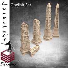 obelisk set toys & games desert desertadventures 3d print model - Mito3D