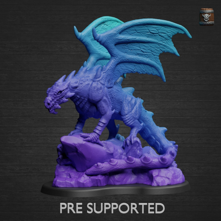 ice dragon toys & games boss fantasy good monster rock evil elder dnd drake haven gloomhaven supported gloom 3D print model - Mito3D