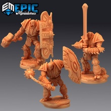 war construct juggernaut set steel forged steam machine toys & games fantasy medieval monster rpg warhammer enemy tabletop dungeon dnd pathfinder npc warforged pre-supported supported pre 3d print model - Mito3D