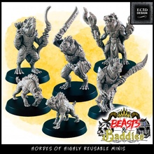 support-free gnolls hyenas beasts baddies toys & games fantasy support-free supportless beasts baddies 3d print model - Mito3D