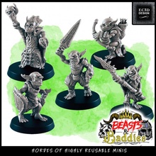 support-free goblins beasts baddies toys & games fantasy supportless 3d print model - Mito3D