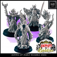 support-free undead set beasts baddies toys & games fantasy supportless wraith lich banshee deathknight 3d print model - Mito3D