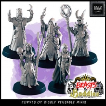 support-free cultists beasts baddies toys & games fantasy cultist baddie 3d print model - Mito3D