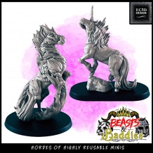 support-free unicorn nightmare beasts baddies toys & games beast supportless 3d print model - Mito3D