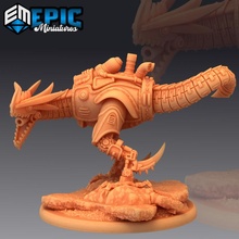 iron drake tank alpha mechanical raptor construct beast toys & games dragon fantasy medieval monster rpg warhammer enemy tabletop dungeon dnd pathfinder npc pre-supported supported pre 3d print model - Mito3D