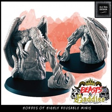 support-free young dragon beasts baddies toys & games fantasy supportless 3d print model - Mito3D