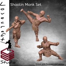 Shaolin moine ensemble jouets Jeux asiatique aventures asiatiques 3d print model - Mito3D