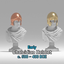früh Chalkidian Helm Requisiten Cosplay uralt Dekoration Griechenland griechisch Krieger Sparta hellenisch 3d print model - Mito3D