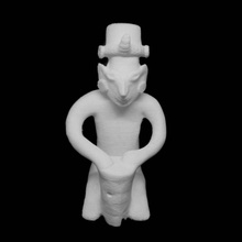 pottery figure drummer british museum london scan 3d print model - Mito3D