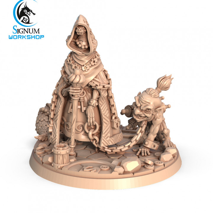 vashtar enslaver store dungeons fantasy goblin mini miniatures pet witch tabletop sacred slave ttrpg snakeman presupported signum 3D print model - Mito3D