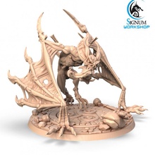 winged horror 2 store demon dungeons fantasy mini miniatures monster scary vampire tabletop ttrpg presupported signum 3d print model - Mito3D