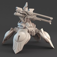 vidatum destroyer toys & games mobile space vehicle heavy scifi marine alternative necron proxy 3d print model - Mito3D