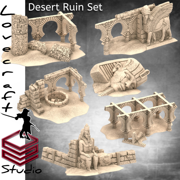 ruin set desert desertadventures 3D print model - Mito3D