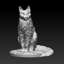 gato compañero animal juego rol miniatura d 3d print model - Mito3D