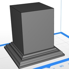 zoccolo miniature Schermo base 3d print model - Mito3D