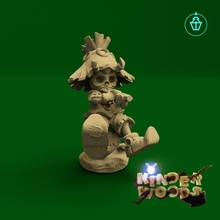 madera diablillo juguetes juegos niños flauta bosque cráneo niño amable hojas 3d print model - Mito3D