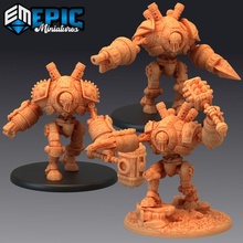battle armor set mechanical war construct steam robot toys & games fantasy medieval monster rpg warhammer sla enemy tabletop dungeon dnd pathfinder npc pre-supported supported pre 3d print model - Mito3D