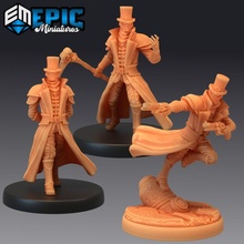 masked baron set steampunk mastermind evil capitalist construct master toys & games fantasy medieval monster rpg warhammer sla enemy tabletop dungeon dnd pathfinder npc pre-supported supported pre 3d print model - Mito3D