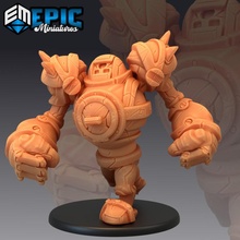 gate golem walking portal steampunk construct mechanical gateway toys & games fantasy medieval monster rpg warhammer sla enemy tabletop dungeon dnd pathfinder npc pre-supported supported pre 3d print model - Mito3D