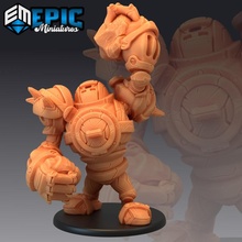 gate golem rock portal steampunk construct mechanical gateway toys & games fantasy medieval monster rpg warhammer sla enemy tabletop dungeon dnd pathfinder npc pre-supported supported pre 3d print model - Mito3D