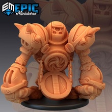 gate golem door portal steampunk construct mechanical gateway toys & games fantasy medieval monster rpg warhammer sla enemy tabletop dungeon dnd pathfinder npc pre-supported supported pre 3d print model - Mito3D
