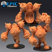 gate golem set portal steampunk construct mechanical gateway toys & games fantasy medieval monster rpg warhammer sla enemy tabletop dungeon dnd pathfinder npc pre-supported supported pre 3d print model - Mito3D
