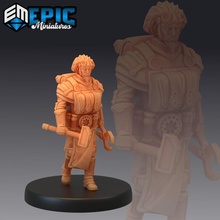 artificer baldrick steampunk mechanic construct inventor adventurous scientist toys & games fantasy medieval monster rpg warhammer sla enemy tabletop dungeon dnd pathfinder npc pre-supported supported pre 3d print model - Mito3D