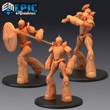 construction Gardien ensemble mécanique métal garde fer forgé corps bouclier jouets Jeux fantaisie médiéval monstre rpg marteau guerre sla 3d print model - Mito3D