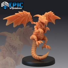 dragon whelp construct mechanical fire drake steampunk guard wyrmling toys & games fantasy medieval monster rpg warhammer sla enemy tabletop dungeon dnd pathfinder npc pre-supported supported pre 3d print model - Mito3D
