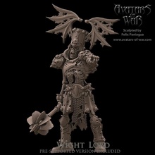wight lord toys & games dragons dungeons fantasy mini rpg school skeleton undead vampire war warhammer miniature age tabletop arena supports wargame dnd 9th aos ttrpg kow presupported pre-supported counts supported avatars deathmatch 3d print model - Mito3D