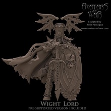 wight lord toys & games dragons dungeons fantasy mini rpg school skeleton undead vampire war warhammer miniature age tabletop arena supports wargame dnd 9th aos ttrpg kow presupported pre-supported counts supported ninth avatars 3d print model - Mito3D